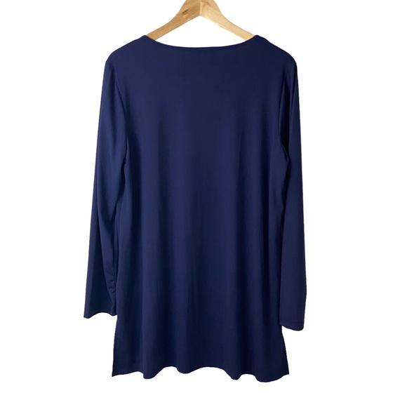 Slinky Brand Women’s Long Sleeve Tunic Navy Large - Picture 4 of 9